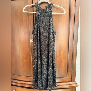 Elegant Black Sequin Dress